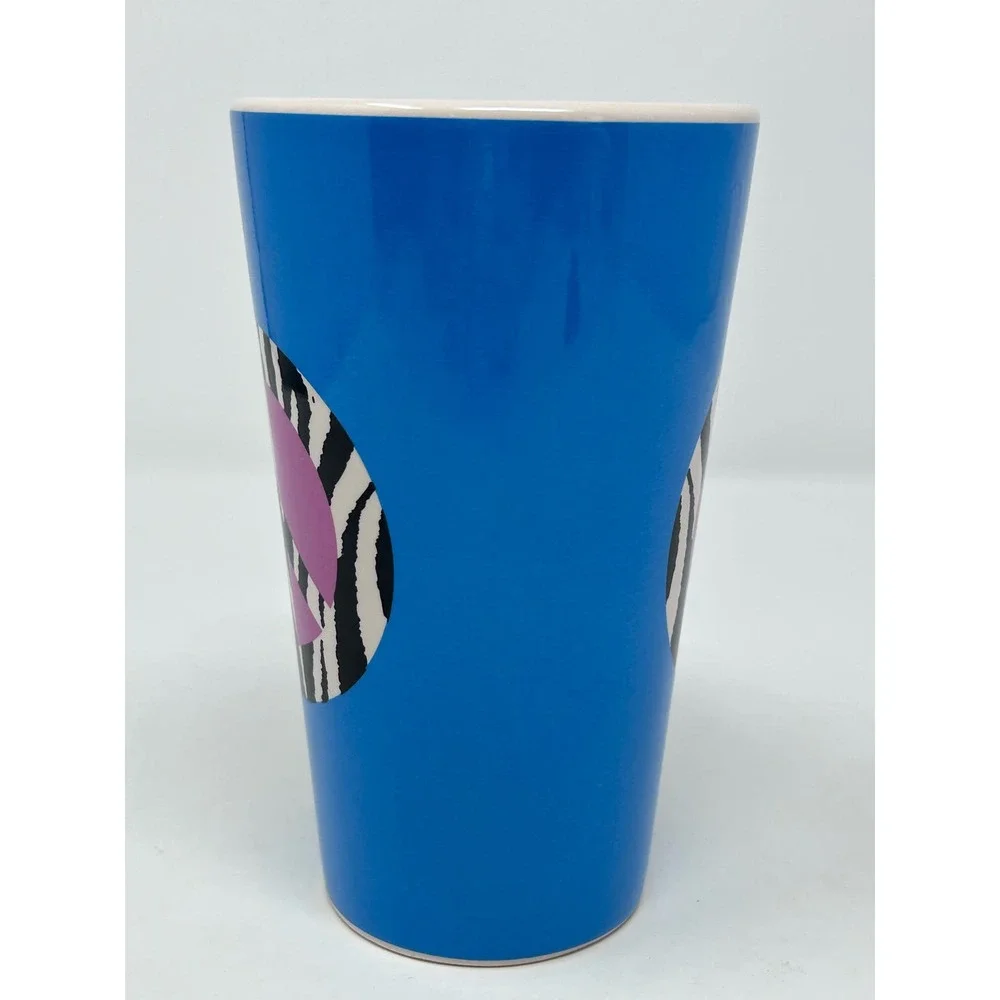 Tumbleweed Pottery‎ Stephanie Larier Peace Tall Mug Blue Black Purple Green 6